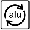 نماد آلمینیوم قابل بازیافت